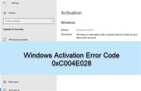 Cannot activate windows 0xc004e028
